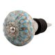 Turquoise Wheel Crackle Ceramic Wine Stopper